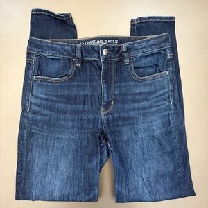 American Eagle Outfitters Super Super Stretch X Denim Blue Jeans - Size 12